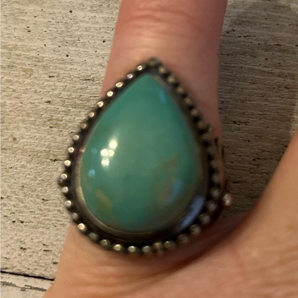 Turquoise Teardrop Ring